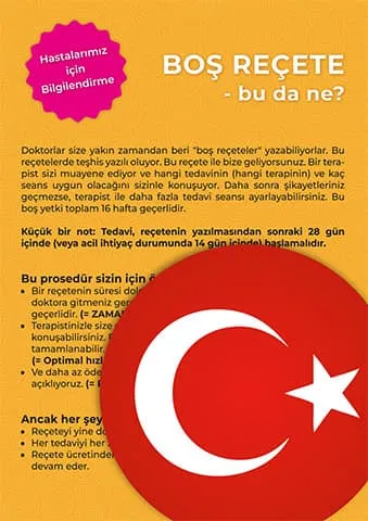 Blankoverordnung Fizyoterapi – Türkçe