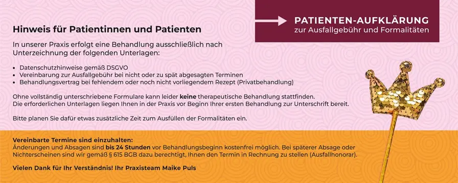 Infoflyer zur Patienten-Aufklärung in der Praxis