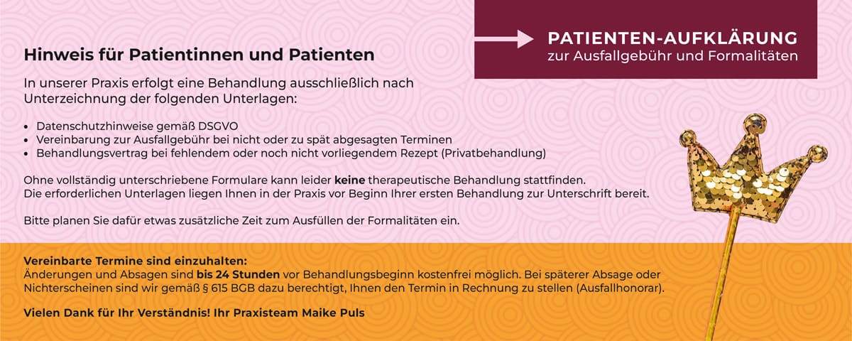 Infoflyer zur Patienten-Aufklärung in der Praxis