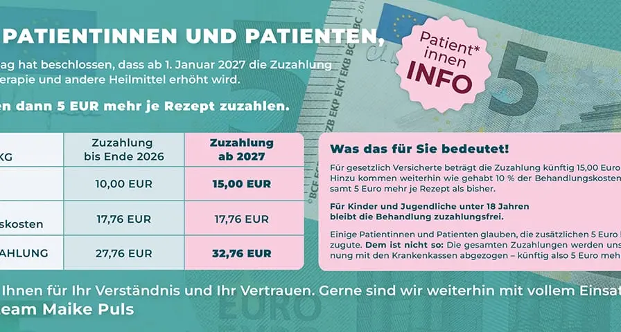 Behandlungsraum Physiotherapie Praxis Hannover - Maike Puls