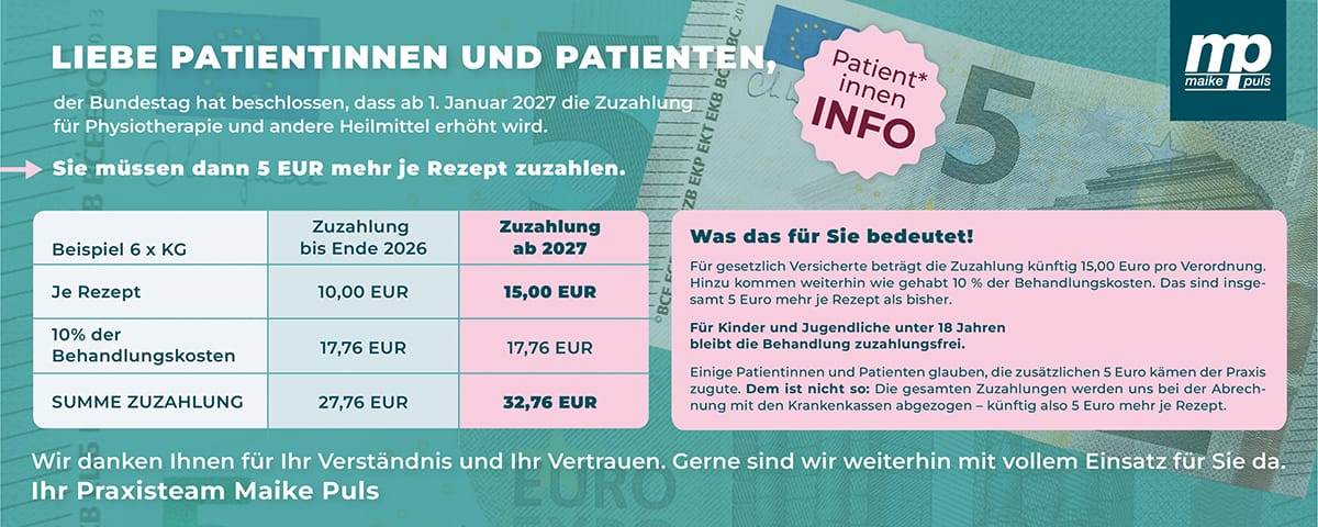 Behandlungsraum Physiotherapie Praxis Hannover - Maike Puls